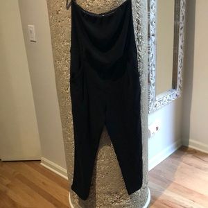 Zara black strapless jumpsuit